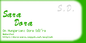 sara dora business card